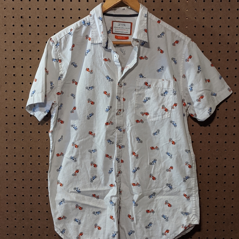 Denim flower shirt